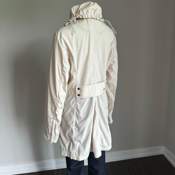Laundry By Shelli Segal Windbreaker Trench Coat Rain Jacket With Silver Hardware - Picture 5 of 8